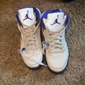 Men’s Jordan 5  Purple Basketball Sneakers - Jumpman Style
